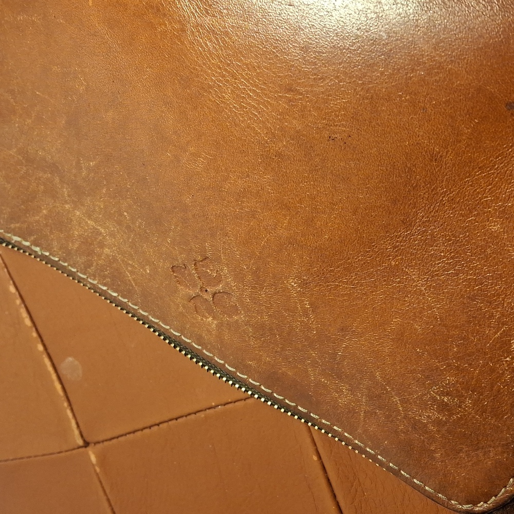 Patricia Nash Embossed Brown Leather Clutch/Wristlet - Picture 6 of 8